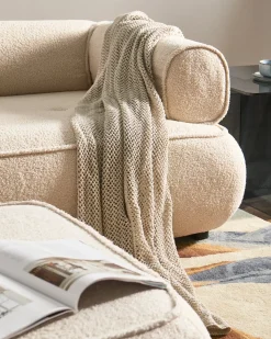 Best Sofa dla 3 osób SALLA Boucle Złamana biel Sofy Tapicerowane|Kolekcje Sof