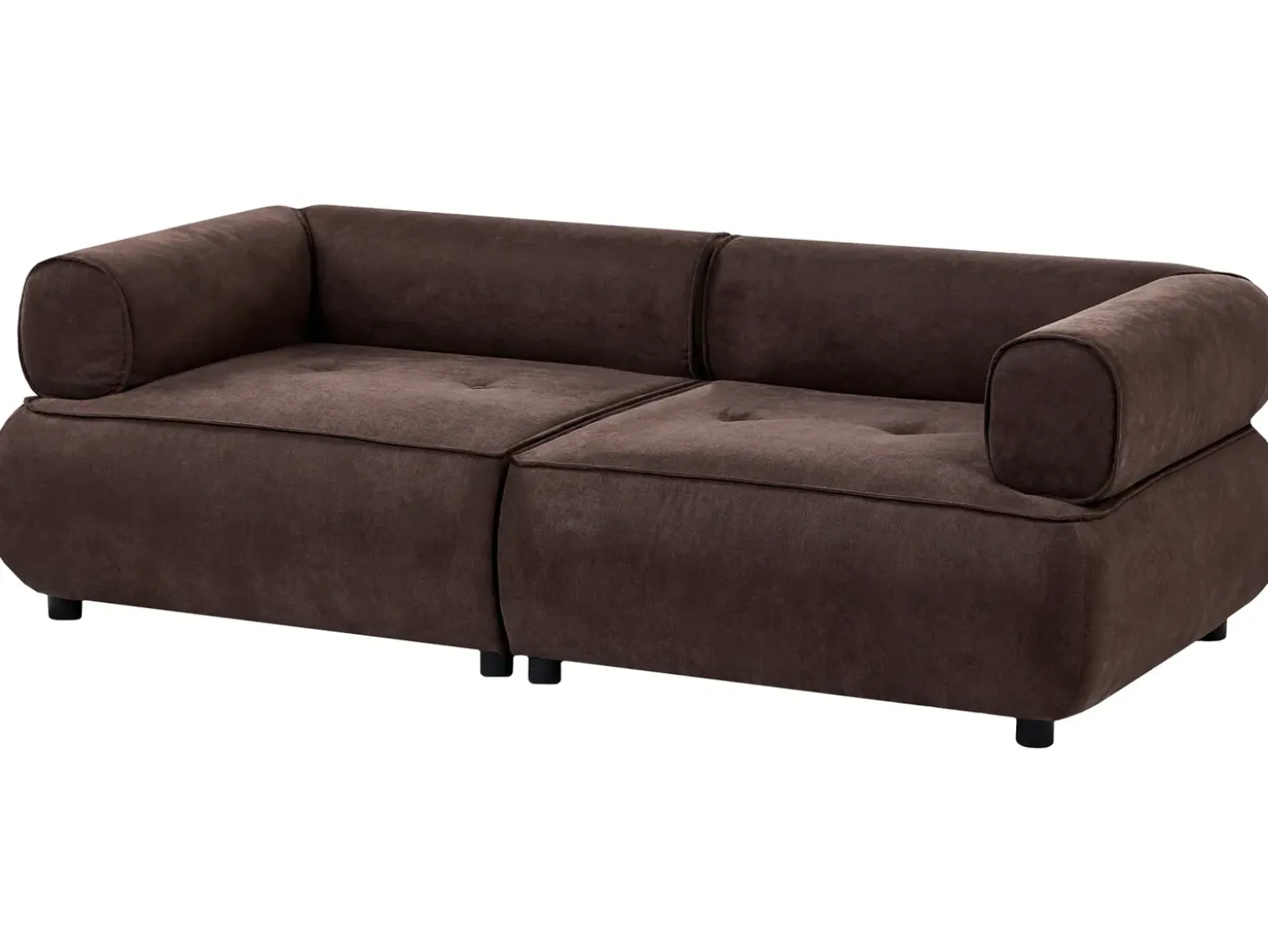 Best Sofa dla 3 osób SALLA Ciemnobrązowy Sofy Tapicerowane|Kolekcje Sof