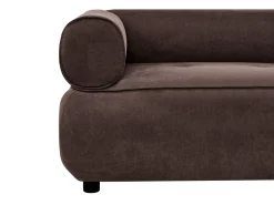 Online Sofa dla 3 osób SALLA Ciemnobrązowy z otomaną Sofy Tapicerowane|Kolekcje Sof