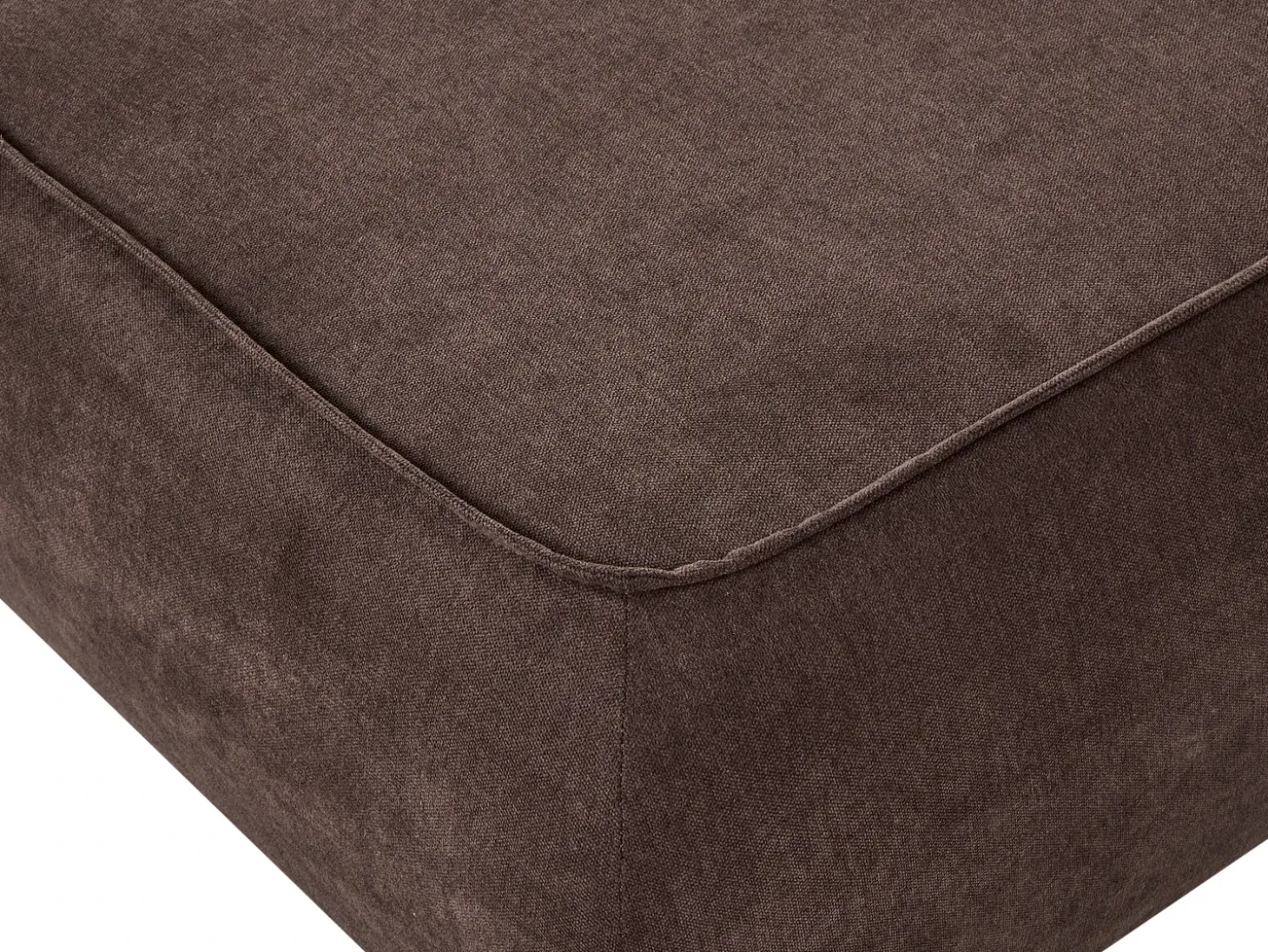 Online Sofa dla 3 osób SALLA Ciemnobrązowy z otomaną Sofy Tapicerowane|Kolekcje Sof