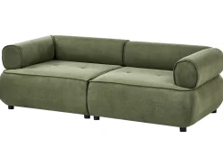 Sale Sofa dla 3 osób SALLA Zielony z otomaną Sofy Tapicerowane|Kolekcje Sof