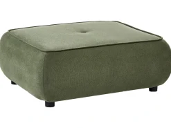 Sale Sofa dla 3 osób SALLA Zielony z otomaną Sofy Tapicerowane|Kolekcje Sof