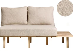 Sale Sofa dla 2 osób SALO Boucle Beżowy ze stolikami Sofy Tapicerowane|Sofy Dwuosobowe