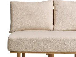 Sale Sofa dla 2 osób SALO Boucle Beżowy ze stolikami Sofy Tapicerowane|Sofy Dwuosobowe