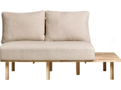 Sale Sofa dla 2 osób SALO Boucle Beżowy ze stolikami Sofy Tapicerowane|Sofy Dwuosobowe