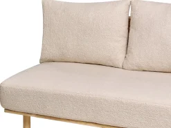 Sale Sofa dla 2 osób SALO Boucle Beżowy ze stolikami Sofy Tapicerowane|Sofy Dwuosobowe