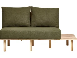 Sofa dla 2 osób SALO Boucle Ciemnozielony ze stolikami Sofy Tapicerowane|Sofy Dwuosobowe