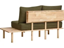 Sofa dla 2 osób SALO Boucle Ciemnozielony ze stolikami Sofy Tapicerowane|Sofy Dwuosobowe