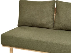 Sofa dla 2 osób SALO Boucle Ciemnozielony ze stolikami Sofy Tapicerowane|Sofy Dwuosobowe