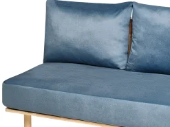 Hot Sofa dla 2 osób SALO Niebieski ze stolikami Sofy Tapicerowane|Sofy Dwuosobowe