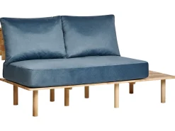 Hot Sofa dla 2 osób SALO Niebieski ze stolikami Sofy Tapicerowane|Sofy Dwuosobowe