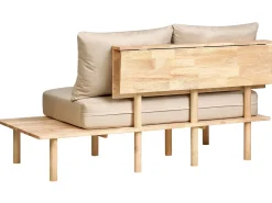Clearance Sofa dla 2 osób SALO Piaskowy ze stolikami Sofy Tapicerowane|Sofy Dwuosobowe