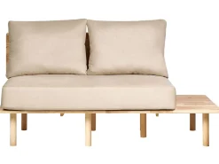 Clearance Sofa dla 2 osób SALO Piaskowy ze stolikami Sofy Tapicerowane|Sofy Dwuosobowe