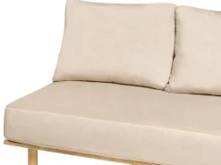 Clearance Sofa dla 2 osób SALO Piaskowy ze stolikami Sofy Tapicerowane|Sofy Dwuosobowe