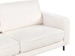 Best Sofa dla 3 osób SAVALEN Boucle Biały Sofy Tapicerowane|Kolekcje Sof