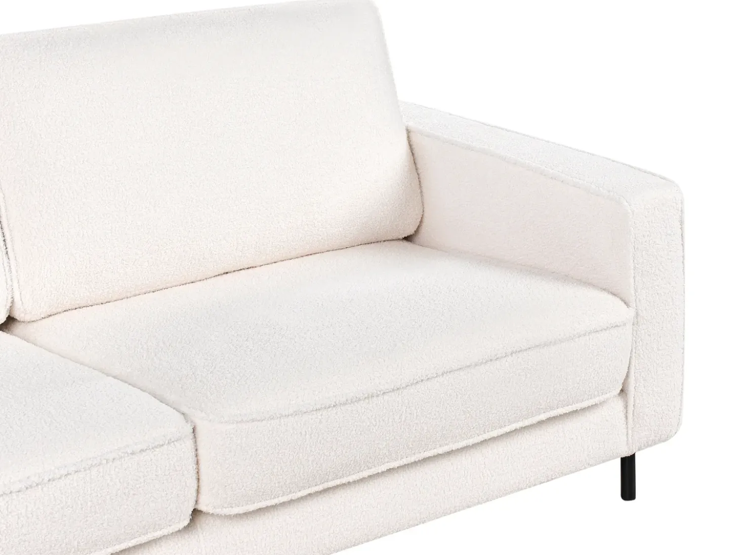 Best Sofa dla 3 osób SAVALEN Boucle Biały Sofy Tapicerowane|Kolekcje Sof