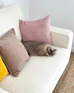 Best Sofa dla 3 osób SAVALEN Boucle Biały Sofy Tapicerowane|Kolekcje Sof