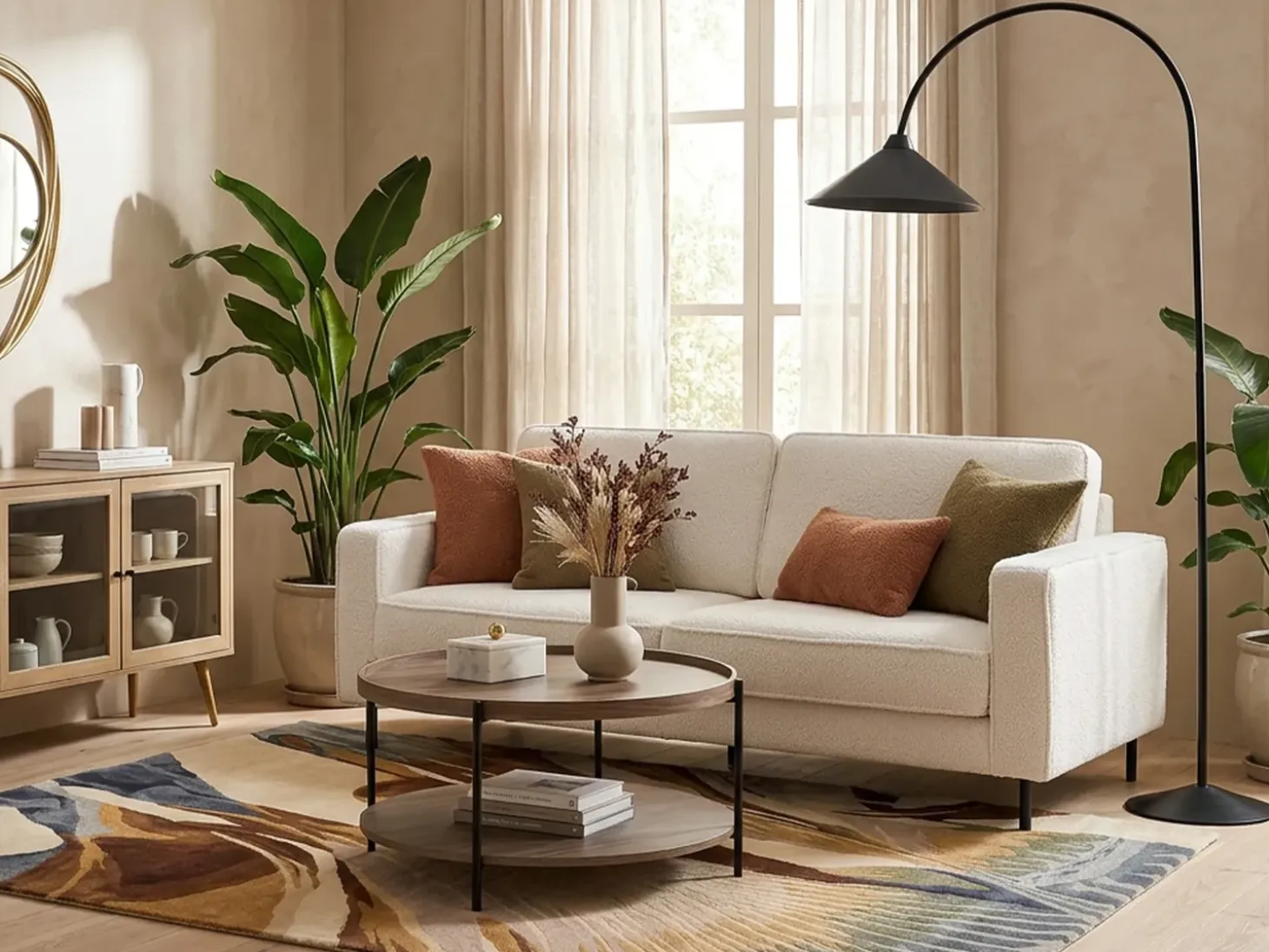 Best Sofa dla 3 osób SAVALEN Boucle Biały Sofy Tapicerowane|Kolekcje Sof