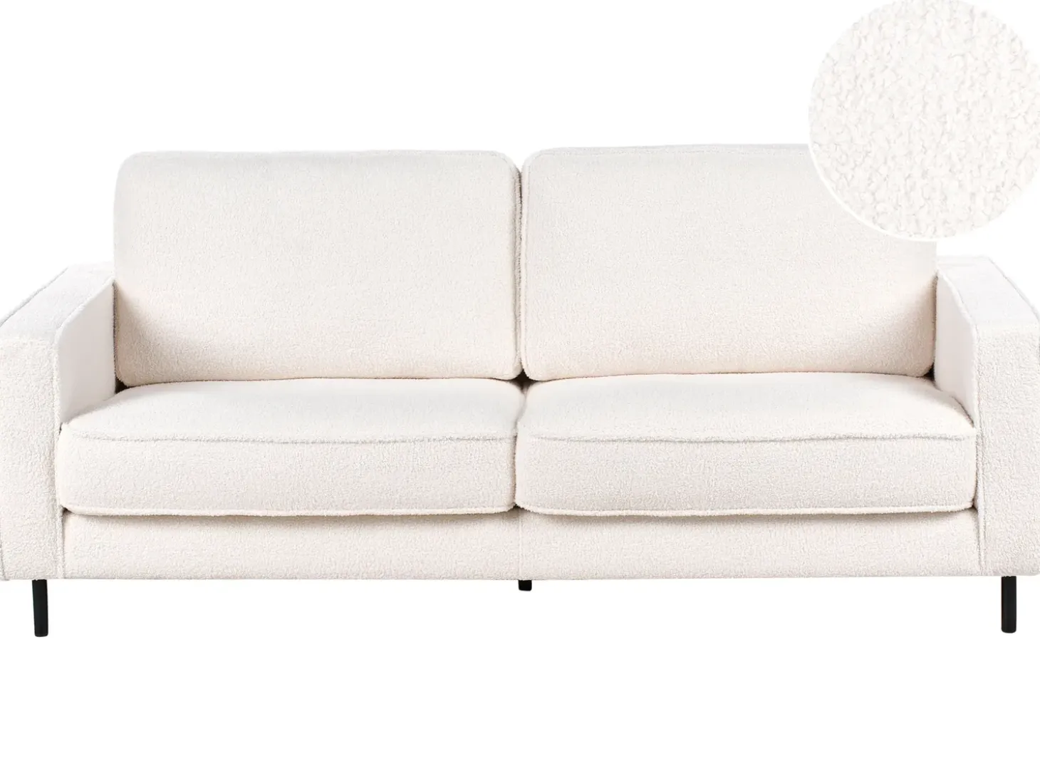 Best Sofa dla 3 osób SAVALEN Boucle Biały Sofy Tapicerowane|Kolekcje Sof