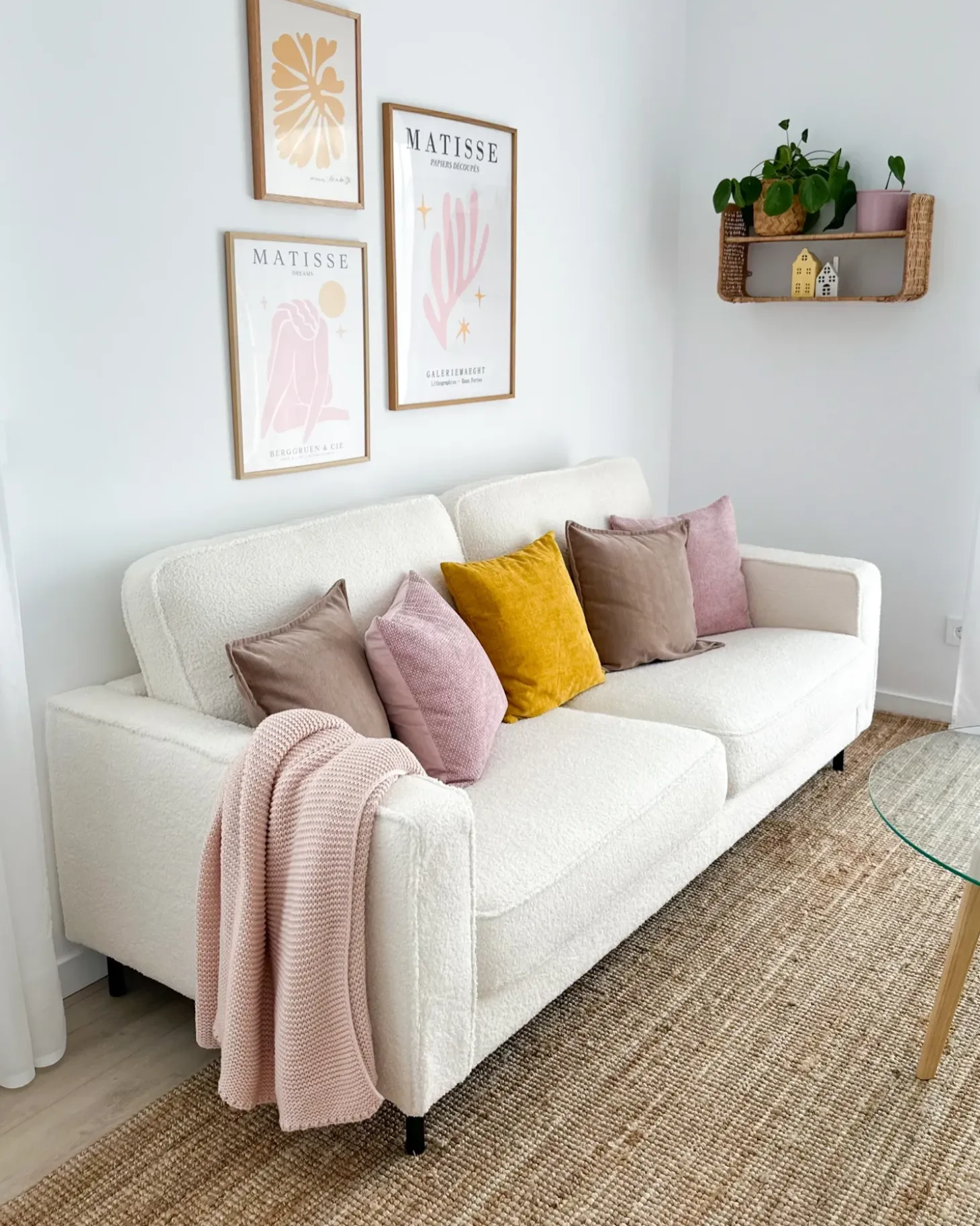 Best Sofa dla 3 osób SAVALEN Boucle Biały Sofy Tapicerowane|Kolekcje Sof