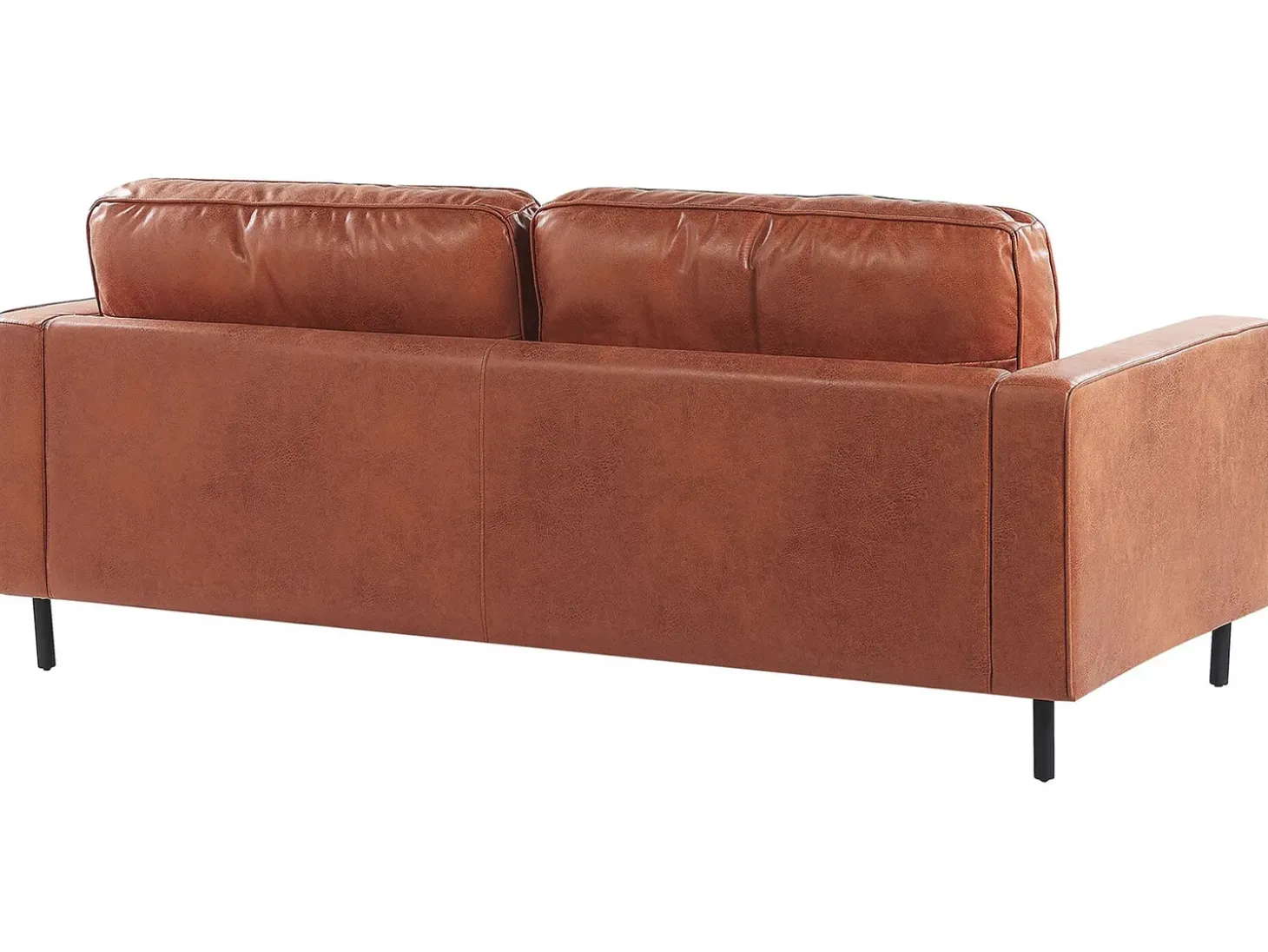 Best Sofa dla 3 osób SAVALEN Ekoskóra Złoty brąz Kolekcje Sof|Sofy Skórzane