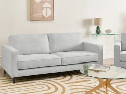 Online Sofa dla 3 osób SAVALEN Jasnoszary Sofy Tapicerowane|Kolekcje Sof