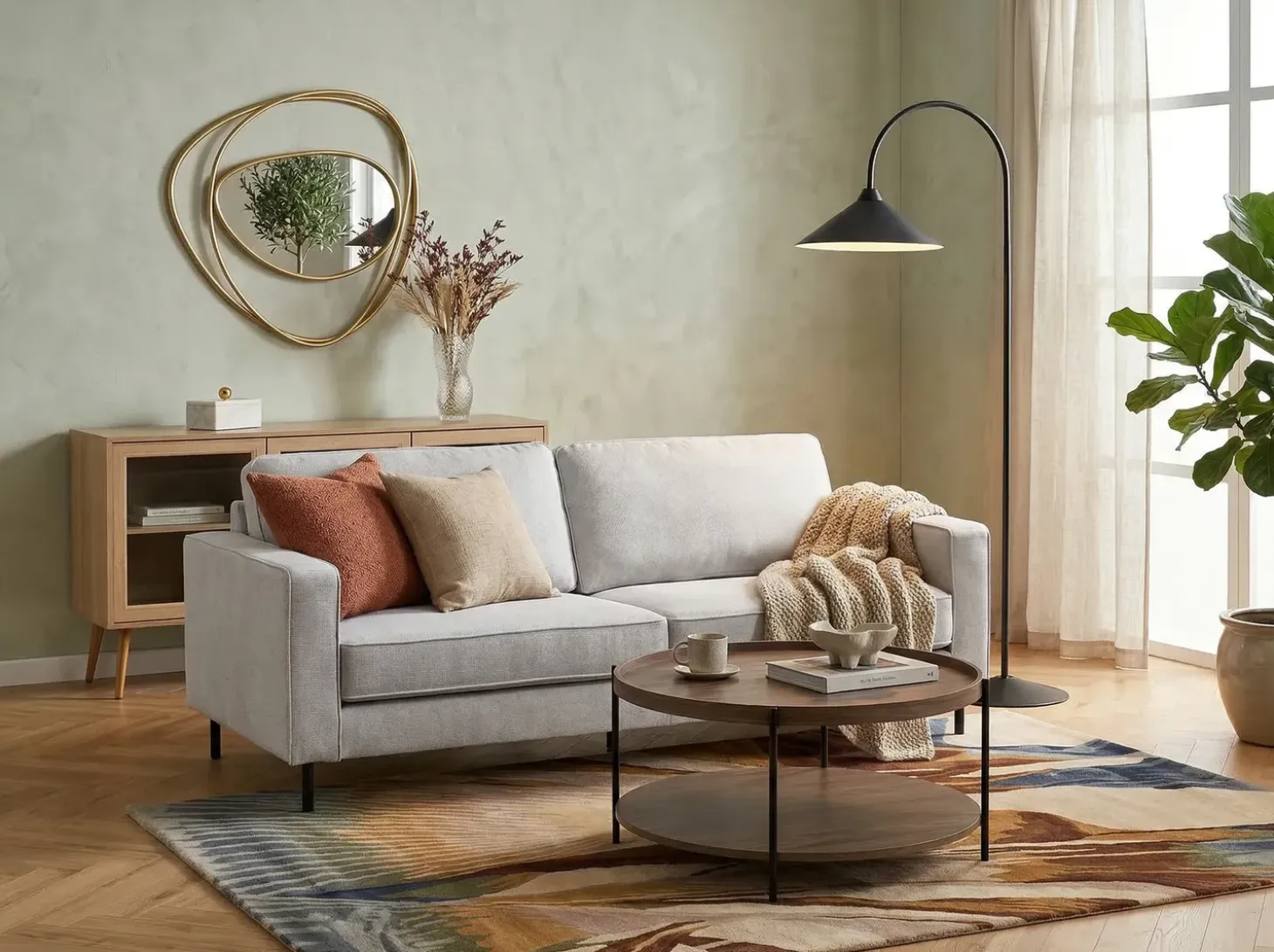 Online Sofa dla 3 osób SAVALEN Jasnoszary Sofy Tapicerowane|Kolekcje Sof