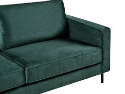 Discount Sofa dla 3 osób SAVALEN Welur Ciemnozielony Sofy Tapicerowane|Kolekcje Sof