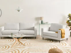 Discount Sofa dla 3 osób SAVALEN Złamana biel Sofy Tapicerowane|Kolekcje Sof