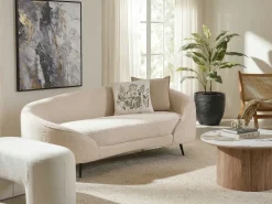 New Sofa dla 2 osób SAVAR Boucle Beżowy Sofy Tapicerowane|Wszystkie Sofy