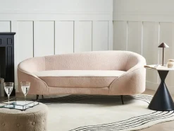 New Sofa dla 2 osób SAVAR Boucle Beżowy Sofy Tapicerowane|Wszystkie Sofy