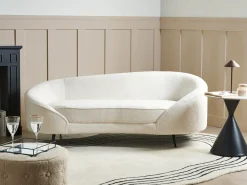 Sofa dla 2 osób SAVAR Boucle Biały Sofy Tapicerowane|Wszystkie Sofy