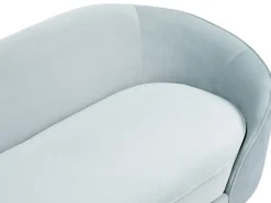 Discount Sofa dla 2 osób SAVAR Welur Błękitny Sofy Tapicerowane|Wszystkie Sofy