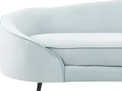 Discount Sofa dla 2 osób SAVAR Welur Błękitny Sofy Tapicerowane|Wszystkie Sofy
