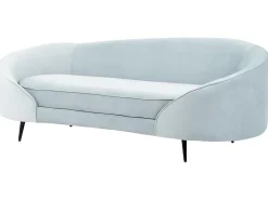 Discount Sofa dla 2 osób SAVAR Welur Błękitny Sofy Tapicerowane|Wszystkie Sofy