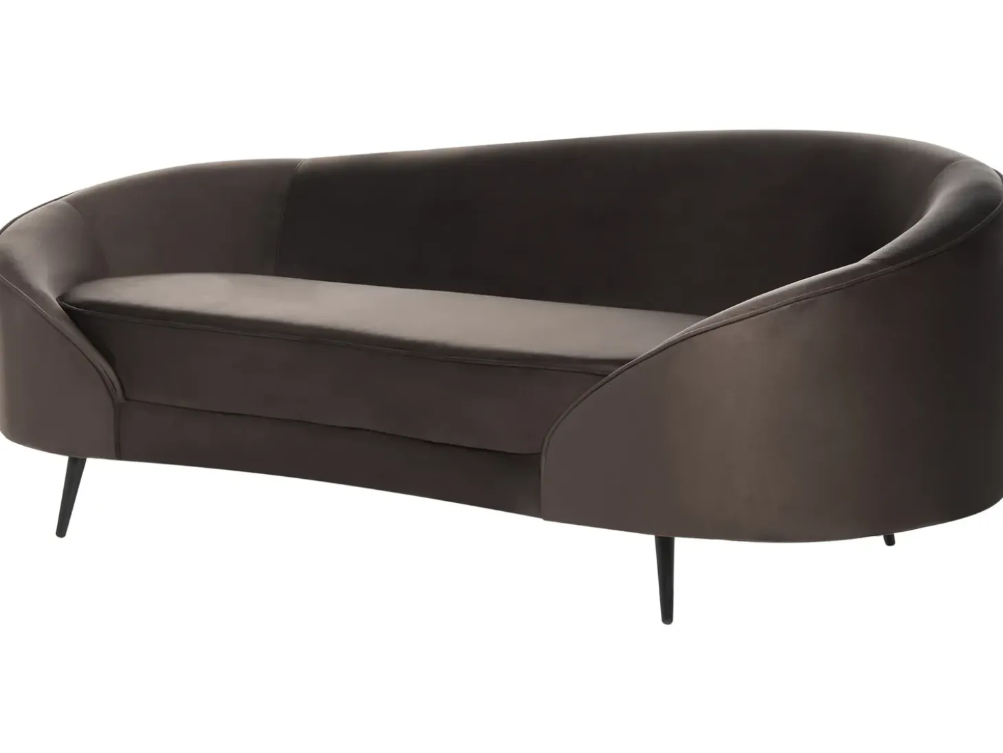 Clearance Sofa dla 2 osób SAVAR Welur Ciemnobrązowy Sofy Tapicerowane|Wszystkie Sofy