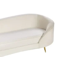 Best Sofa dla 2 osób SAVAR Welur Jasnobeżowy Sofy Tapicerowane|Wszystkie Sofy