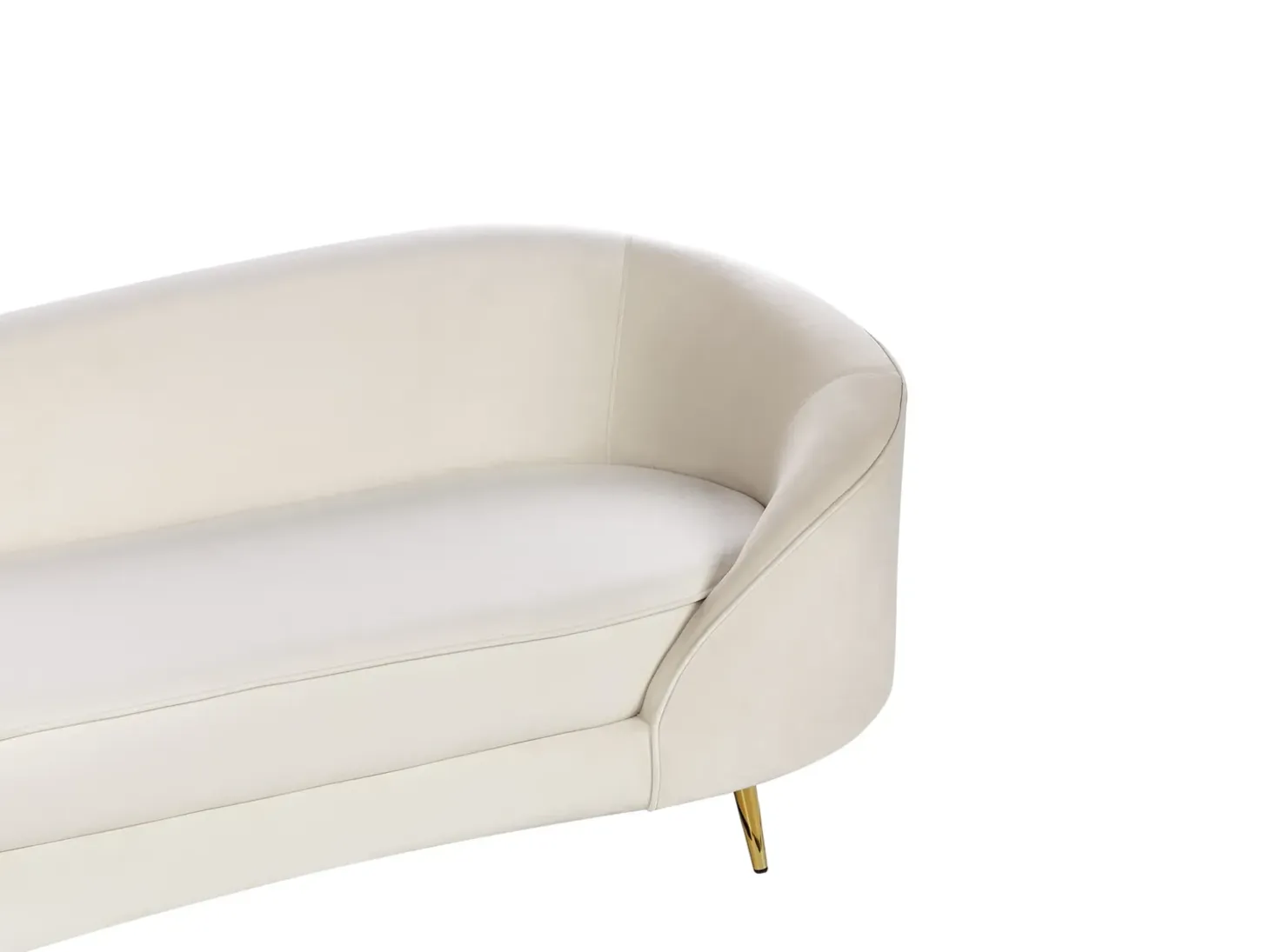 Best Sofa dla 2 osób SAVAR Welur Jasnobeżowy Sofy Tapicerowane|Wszystkie Sofy