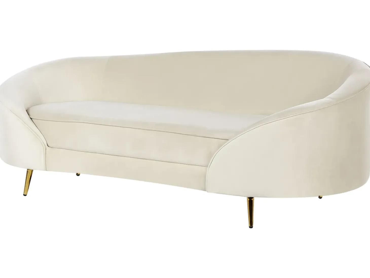 Best Sofa dla 2 osób SAVAR Welur Jasnobeżowy Sofy Tapicerowane|Wszystkie Sofy