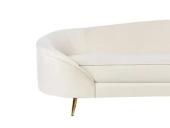 Best Sofa dla 2 osób SAVAR Welur Jasnobeżowy Sofy Tapicerowane|Wszystkie Sofy