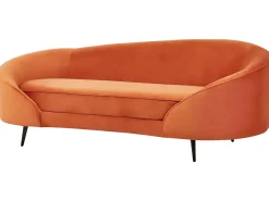 Hot Sofa dla 2 osób SAVAR Welur Pomarańczowy Sofy Tapicerowane|Wszystkie Sofy