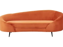 Hot Sofa dla 2 osób SAVAR Welur Pomarańczowy Sofy Tapicerowane|Wszystkie Sofy