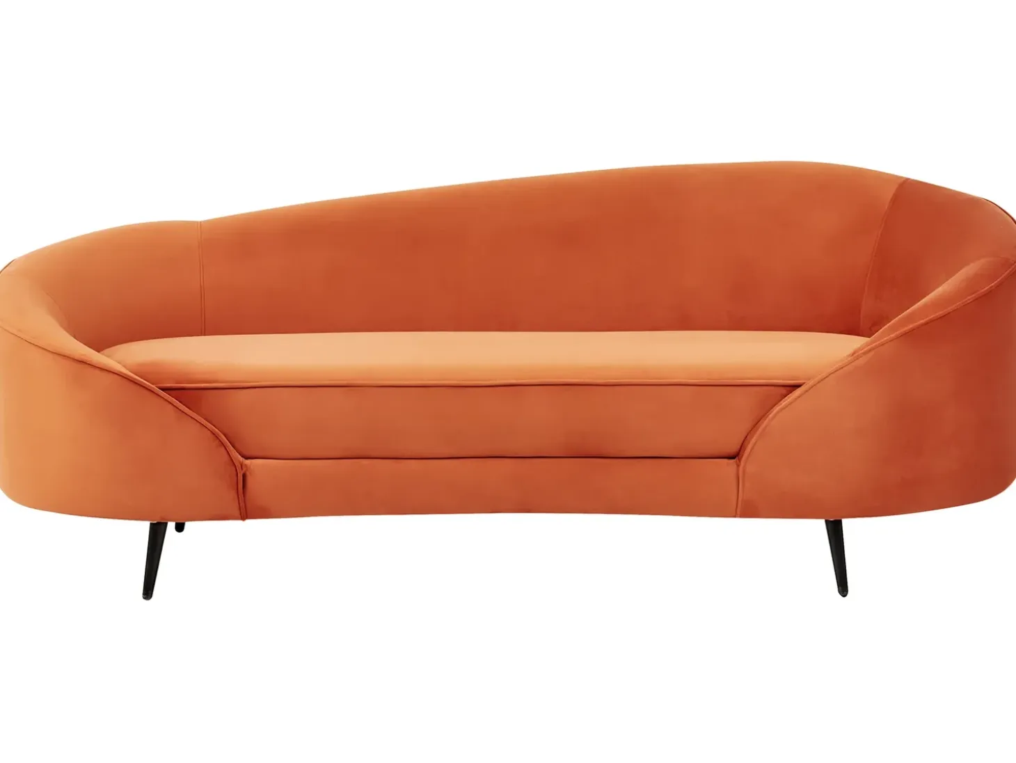 Hot Sofa dla 2 osób SAVAR Welur Pomarańczowy Sofy Tapicerowane|Wszystkie Sofy
