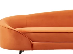 Hot Sofa dla 2 osób SAVAR Welur Pomarańczowy Sofy Tapicerowane|Wszystkie Sofy