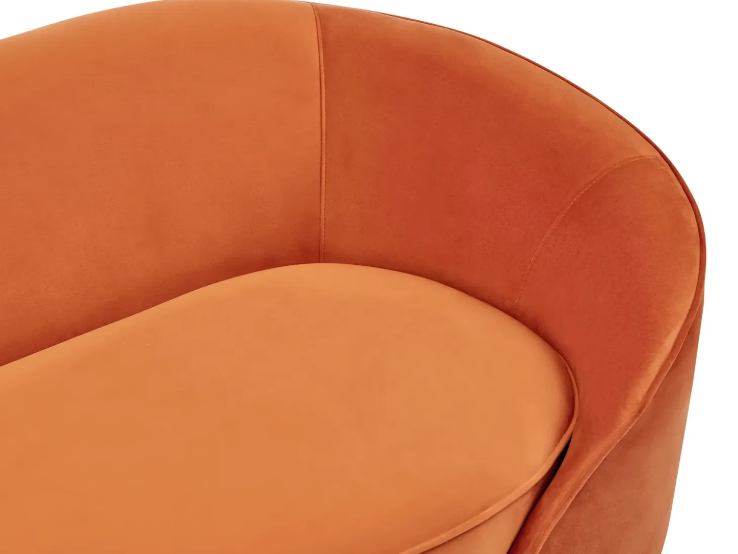 Hot Sofa dla 2 osób SAVAR Welur Pomarańczowy Sofy Tapicerowane|Wszystkie Sofy