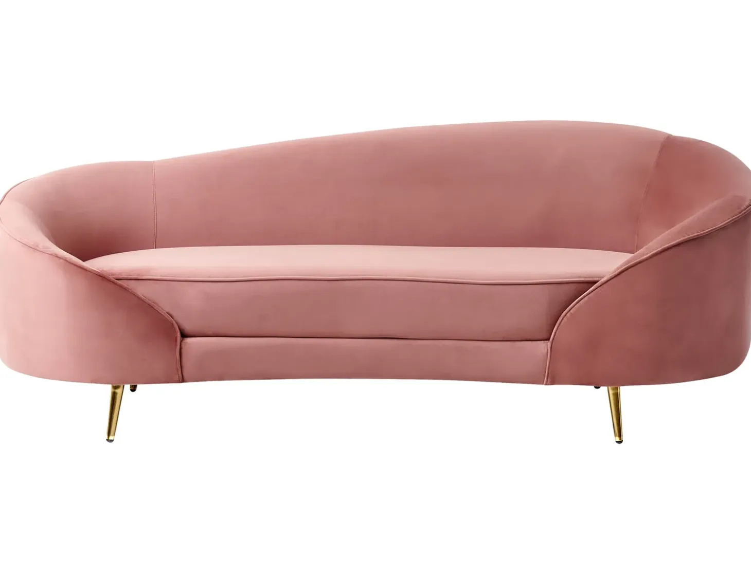 Online Sofa dla 2 osób SAVAR Welur Różowy Sofy Tapicerowane|Wszystkie Sofy