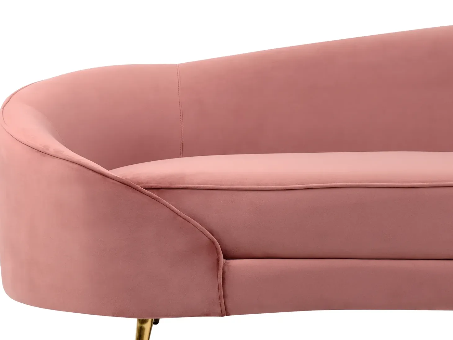 Online Sofa dla 2 osób SAVAR Welur Różowy Sofy Tapicerowane|Wszystkie Sofy