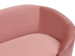 Online Sofa dla 2 osób SAVAR Welur Różowy Sofy Tapicerowane|Wszystkie Sofy