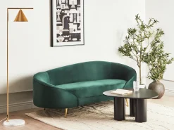 Sofa dla 2 osób SAVAR Welur Szmaragdowy Sofy Tapicerowane|Wszystkie Sofy