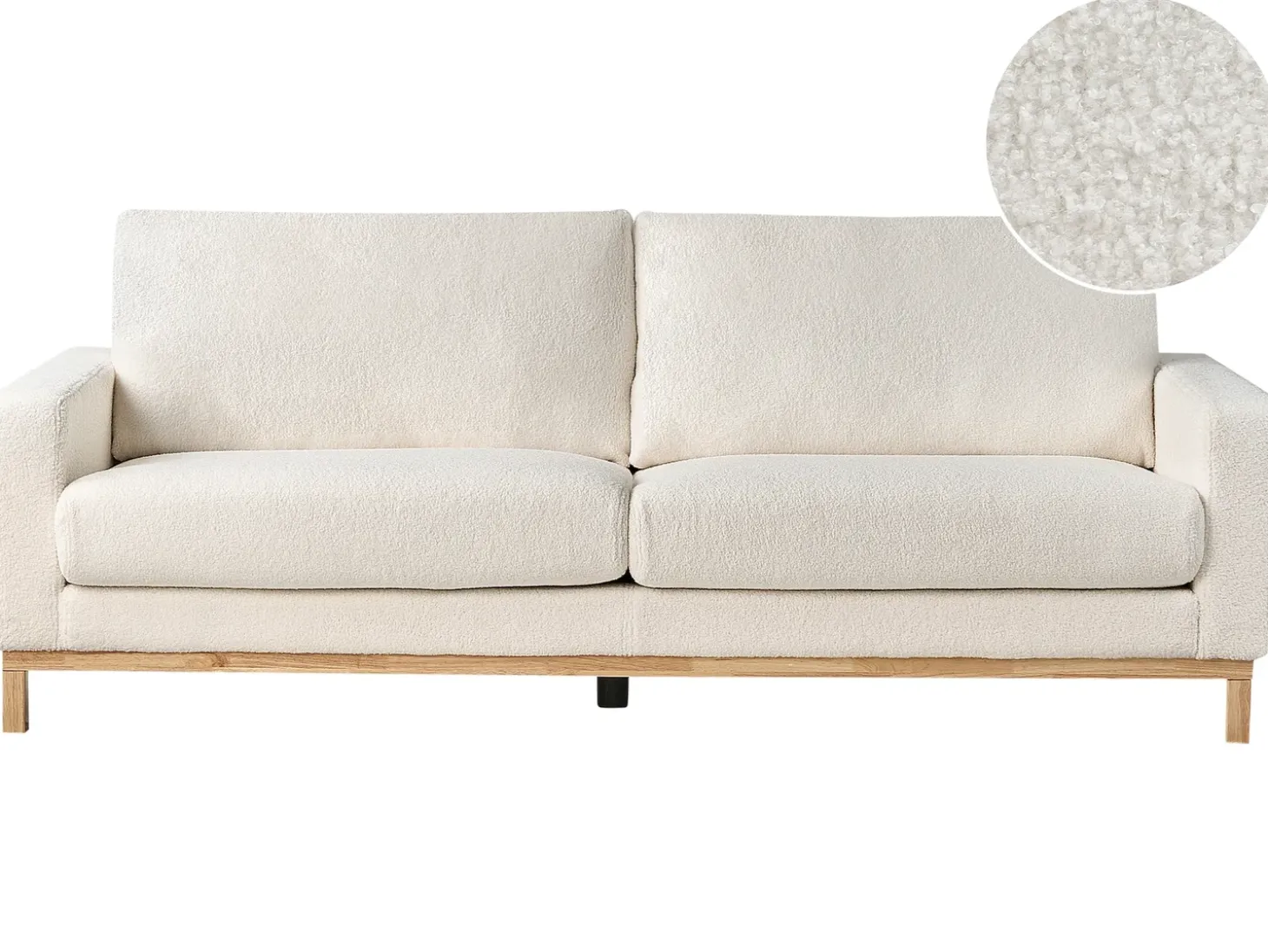 Sale Sofa dla 3 osób SIGGARD Boucle Biały Sofy Tapicerowane|Kolekcje Sof